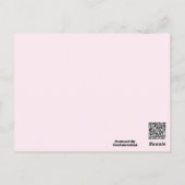 Roze Roze Zacht Bord Wit Pastel Effen Kleur Briefkaart (Achterkant)