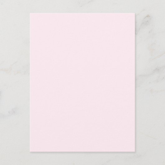 Roze Roze Zacht Bord Wit Pastel Effen Kleur Briefkaart (Voorkant)