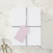 Roze Roze Zacht Bord Wit Pastel Effen Kleur Cadeaulabel (Met Touw)