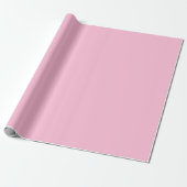 Roze Roze Zacht Bord Wit Pastel Effen Kleur Cadeaupapier (Uitgerold)