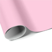 Roze Roze Zacht Bord Wit Pastel Effen Kleur Cadeaupapier (Rol Hoek)