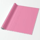Roze Roze Zacht Bord Wit Pastel Effen Kleur Cadeaupapier (Uitgerold)