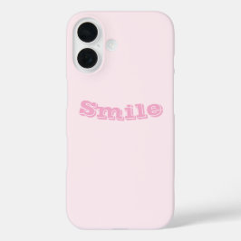 Roze Roze Zacht Bord Wit Pastel Effen Kleur iPhone 16 Hoesje