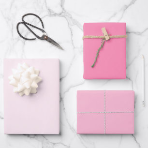 Roze Roze Zacht Bord Wit Pastel Effen Kleur Inpakpapier Vel