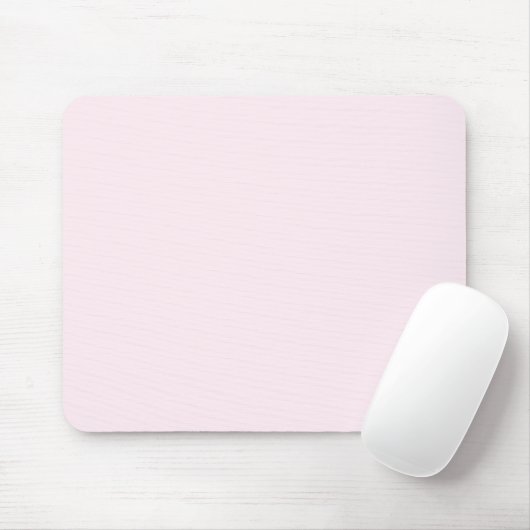 Roze Roze Zacht Bord Wit Pastel Effen Kleur Muismat (Met muis)