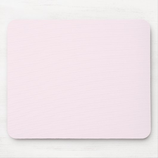 Roze Roze Zacht Bord Wit Pastel Effen Kleur Muismat (Voorkant)