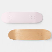 Roze Roze Zacht Bord Wit Pastel Effen Kleur Persoonlijk Skateboard (Horizontaal)
