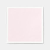 Roze Roze Zacht Bord Wit Pastel Effen Kleur Servet (Voorkant)