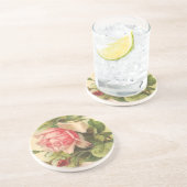  Roze Roze Zandsteen Onderzetter (Zijkant)