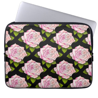  roze roze zwarte laptophoezen tekenen laptop sleeve