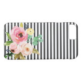 Roze roze zwarte streep Case-Mate iPhone case (Achterkant (Horizontaal))