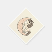 Roze Rozehemel Maandag Baby Shower Servet (Hoek)