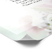 Roze rozen 11 Tafel-weddenschapenkaart Poster (Hoek)