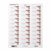 Roze Rozen 3D Bloemen | Trouwen Etiket (Full Sheet)
