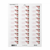 Roze Rozen 3D Bloemen | Trouwen Etiket (Full Sheet)