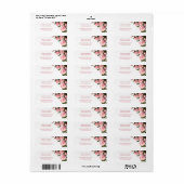 Roze Rozen 3D Bloemen |  Trouwen Etiket (Full Sheet)