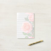 Roze rozen 4x6 post it notes pad (Op bureau)