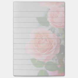 Roze rozen 4x6 post it notes pad
