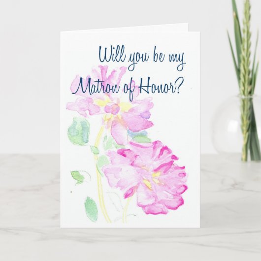 Roze Rozen Aangeboden door de Getuige van de Bruid (Voorkant)