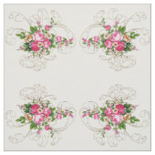 Roze rozen aangepaste katoenverbinding stof (Swatch)