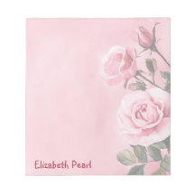 Roze Rozen AANGEPASTE NAAM Boodschappenlijstje