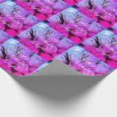 Roze rozen Aangepaste tekst Happy Moederdag Floral Cadeaupapier (Hoek)