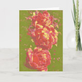 Roze Rozen Abstract Art Note Kaart (Voorkant)