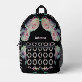 Roze Rozen Abstract gepersonaliseerd Bedrukte Rugzak (Voorkant)