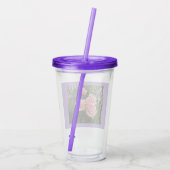 Roze Rozen Acryl Drinkbeker (Achterkant)