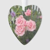 Roze Rozen Acryl Ornament (voorkant)