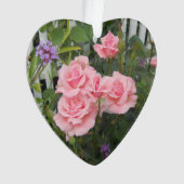 Roze Rozen Acryl Ornament (voorkant)