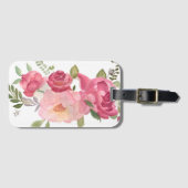 Roze rozen AcrylBagagelabel Bagagelabel (Voorkant (horizontaal))