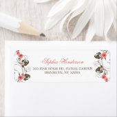  roze rozen Adresetiketten voor het huwelijk Etiket (Insitu)