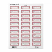 Roze Rozen Afstudeerhoed Terugkeer Adres Etiket (Full Sheet)