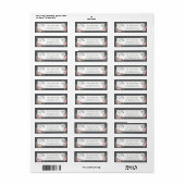 Roze Rozen Afstudeerhoed Terugkeeradres Etiket (Full Sheet)