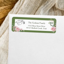 Roze Rozen Afstudeerhoed Terugkeeradres