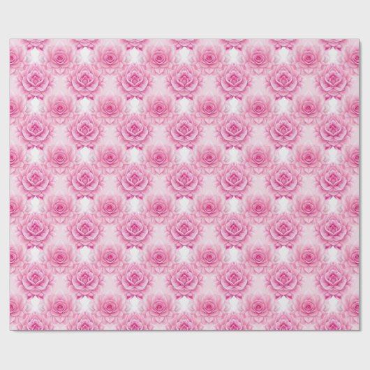 Roze Rozen AI Art Wrapping Papier (Vlak)