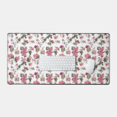 Roze Rozen Antiek Bureaumat (Keyboard & Muis)