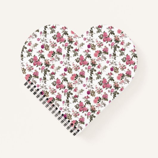 Roze Rozen Antiek Notitieboek (Voorkant)