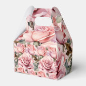 Roze rozen aquarel favorietdozen bedankdoosjes (Achterkant)