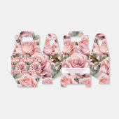 Roze rozen aquarel favorietdozen bedankdoosjes (Uitgevouwen)