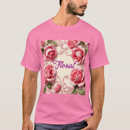 Roze Rozen Art Nouveau Bloemist T-shirt
