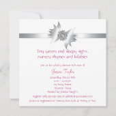 Roze Rozen Baby Meisje Baby Douche Uitnodigingen (Achterkant)