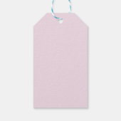 Roze Rozen Baby Shower Dank Je  Cadeaulabel (Achterkant)