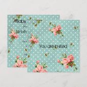 Roze Rozen  Baby shower Kaart (Voorkant / Achterkant)