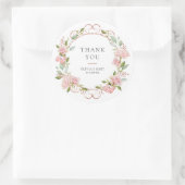 roze rozen Baby shower of doop Dank u Ronde Sticker (Tas)