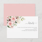 Roze Rozen Baby shower Uitnodigingsbijlage Kaart (Voorkant / Achterkant)