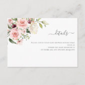 Roze Rozen Baby shower Uitnodigingsbijlage Kaart (Voorkant)