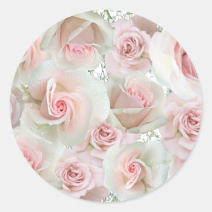 Roze rozen & baby's adem ANY COLOR stickers