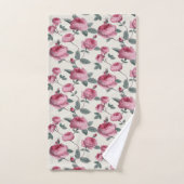 Roze rozen bad handdoek (Handdoek)
